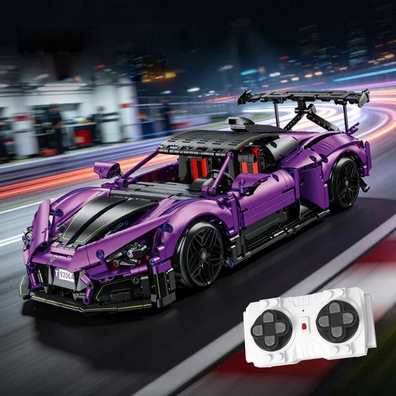 Modellino Auto da Corsa in Scala 1:10, Kit di Costruzione Tecnico, Concept Senna GTR, Radiocomando 2.4Ghz, Supercar RC Giocattolo