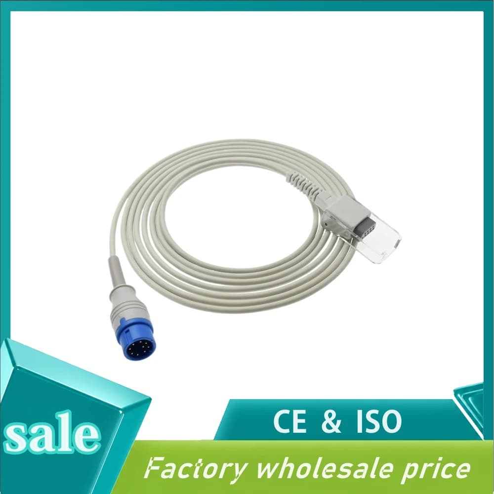 Adapter Cable Compatible for Digital Biolight Pulse Oximeter A8/A9 EX DB9, Spo2 Sensor Extension Connector