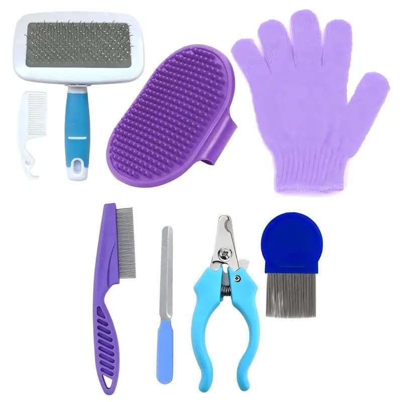 [A93Z!】 8-Piece Mini Pet Grooming Kit Grooming Kit, Including Pet Clippers And File, Etc.
