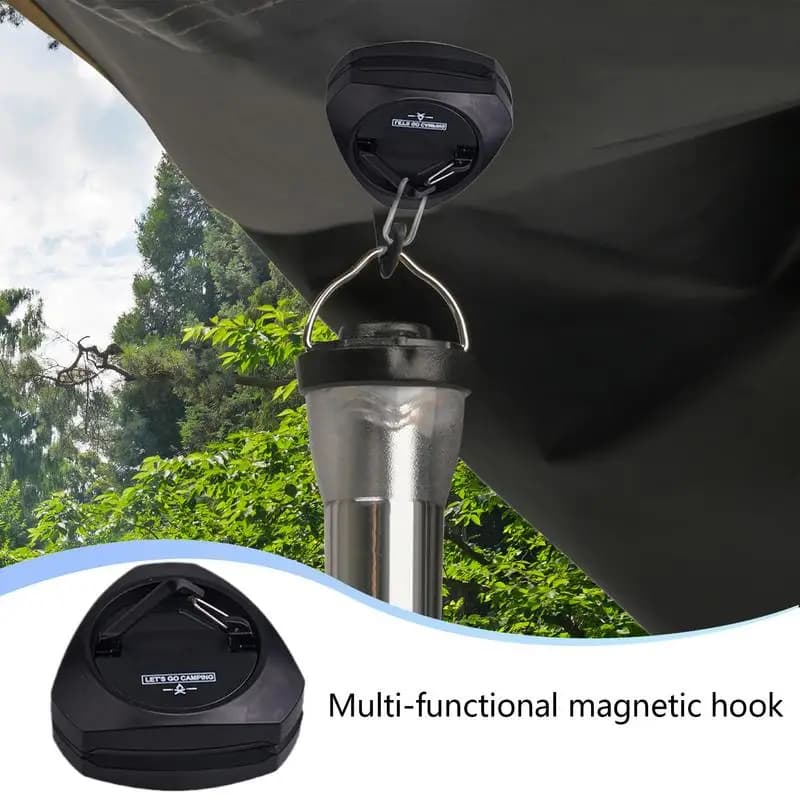 Gancio magnetico per tenda da campeggio Forte clip magnetica a scatto Fibbia di bloccaggio Tenda da esterno Baldacchino Gancio con fibbia appesa Strumenti da campeggio da viaggio