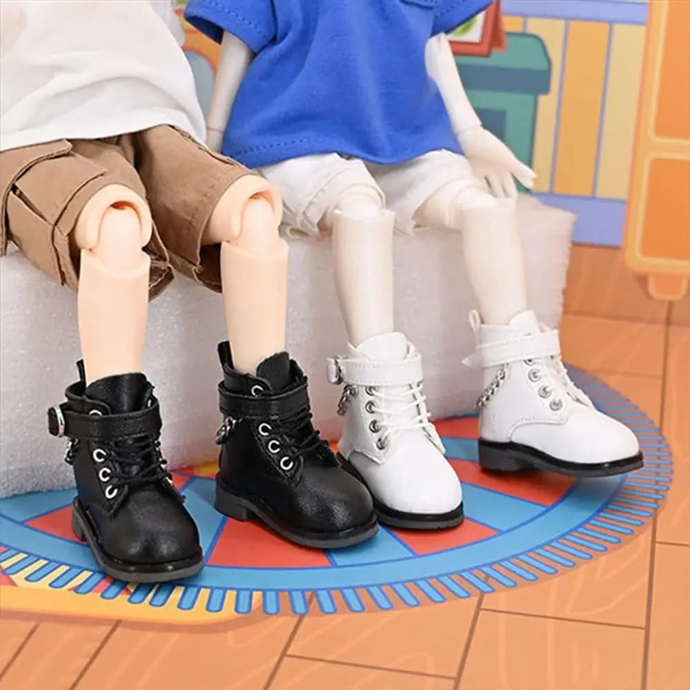 Scarpe da bambola da 30CM moda catena in pelle PU stivali Martin per il 1/6 accessori per vestiti per bambole bjd casa da gioco giocattoli per bambini
