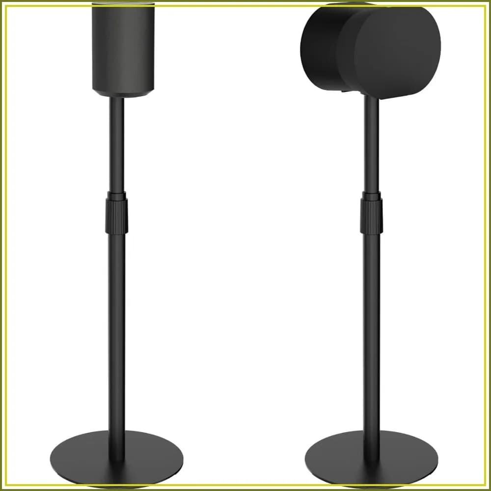 26.9"-42.6" Height Adjustable Speaker Stands for SONOS Era 300 & Era 100, Floor Stands with Cable Management, Black, 2 Pack
