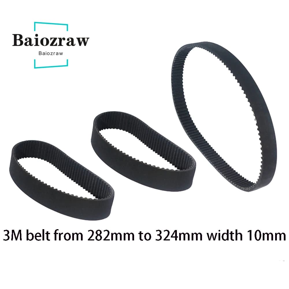 3D Stampante HTD 3M Anello Chiuso di Gomma Cinghia di Distribuzione 282 285 288 291 294 297 300 303 306 309 312 315 318 321 324 millimetri di Larghezza 10 millimetri HTD 3M