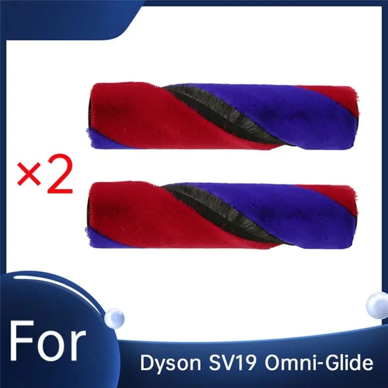 N18R 2 pezzi spazzola a doppio rullo morbido velluto compatibile per accessori per aspirapolvere Dyson SV19 Omni-Glide