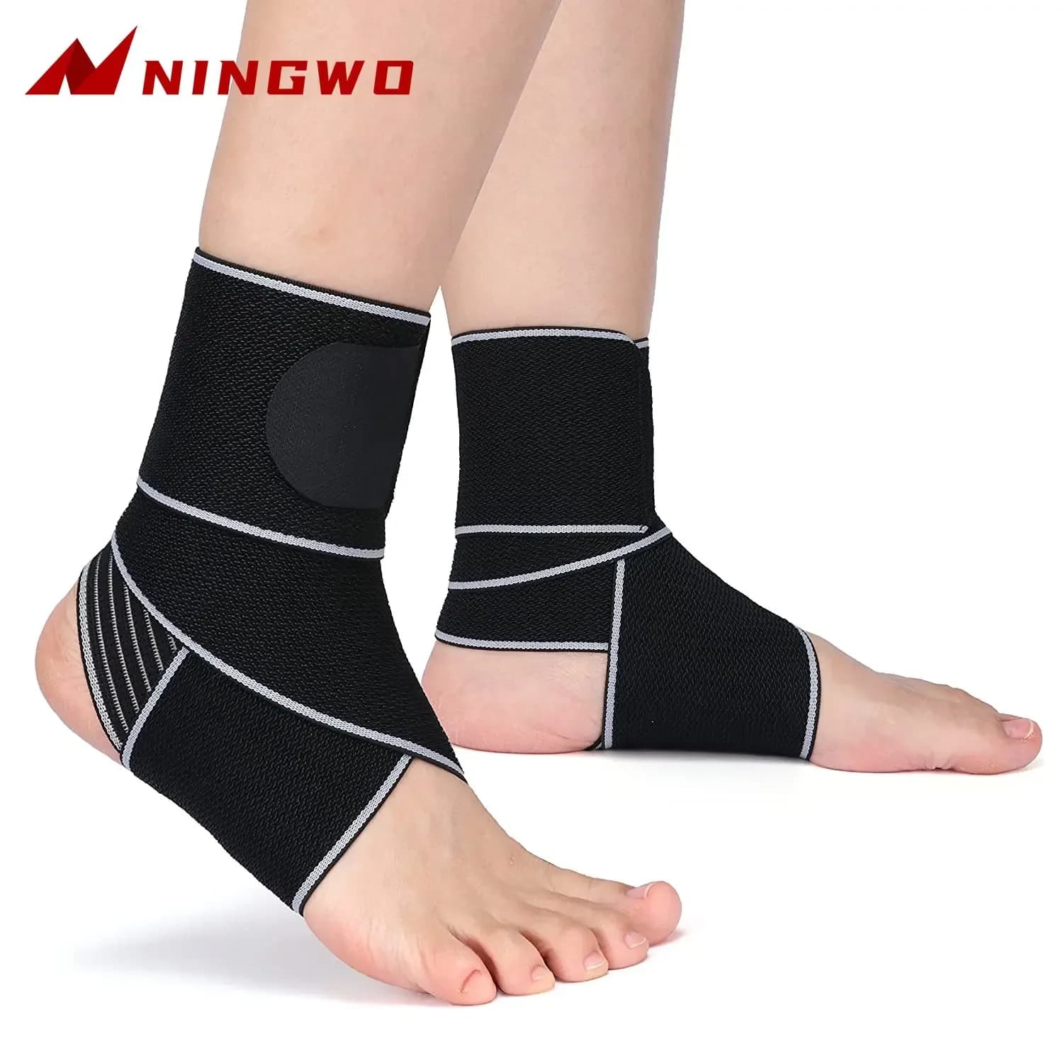 1 paio di supporto per caviglia, cavigliera regolabile materiale in Nylon traspirante Super elastico e confortevole, adatto per lo sport
