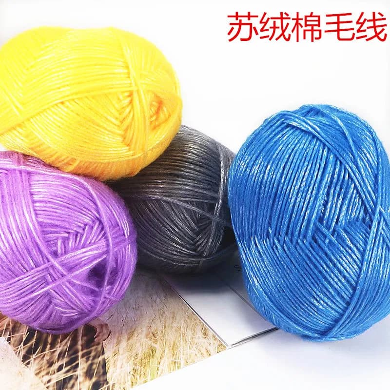Sciarpa in lanugine Su lavorata a mano in cotone a fibra lunga in lana di cotone Cappello cappotto che tocca il fondo della camicia filo dell'ago