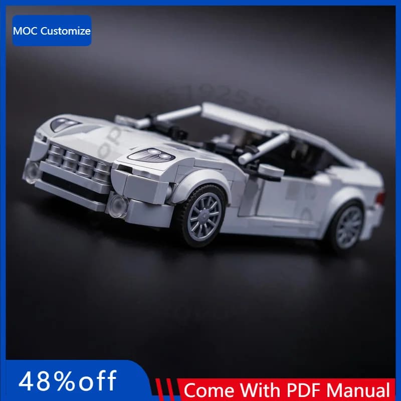 Set di Costruzioni Modulare 343 Pezzi Hypercar V12 Vanquish MOC, Modello Personalizzabile per Bambini, Giocattolo Tecnologico DIY, Regalo di Natale