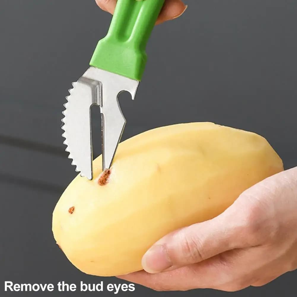 Multifunctional 3 in 1 Stainless Steel Peeler Vegetable Fruit Cutter Potato Eye Digger Fish Scale Remover Kitchen Accessorie