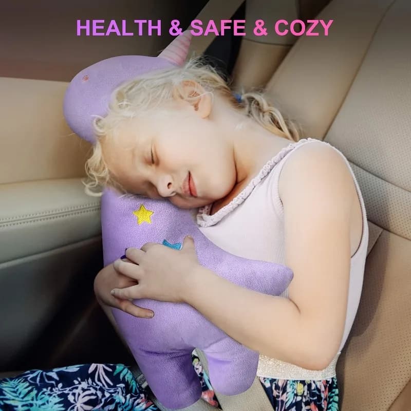 Children's Car Seat Belt Safety Belt Covers Car Seat Belt Safety Belt Covers for Kids Soft Safety Belt Pillow for Foot Animals Travel Safety Waist