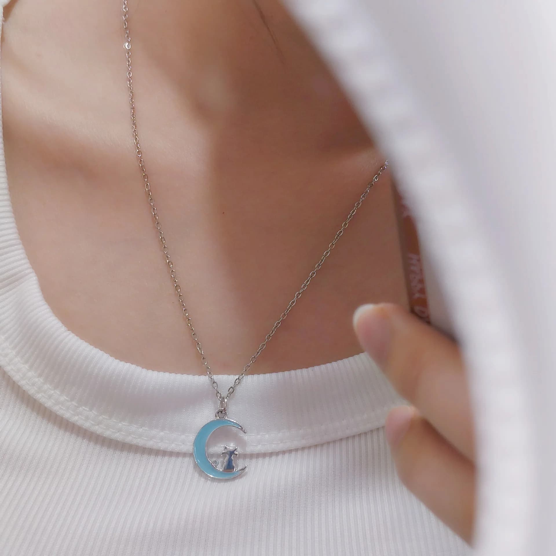 Collana con ciondolo luna per donna 2025 Nuovo stile coppia migliore amico gioielli