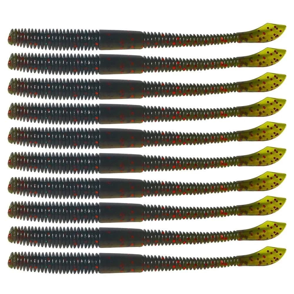 40PCS Bright Colors 10cm Earthworm Bait PVC Bright Colors Simulation Fishing Lure Soft Fishing Bait for Fishing Enthusiasts