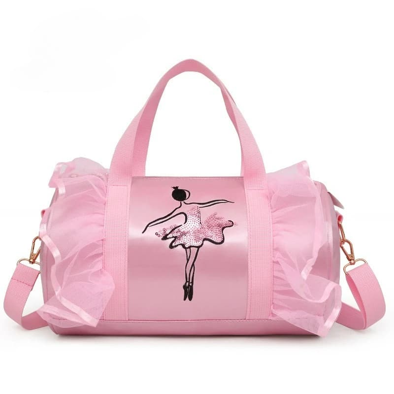 Classic Pink Dance Bags for Girls, Sporty Backpack for Kids, Yoga and Fitness Bags, Organizer for Dresses and Travel Shoes