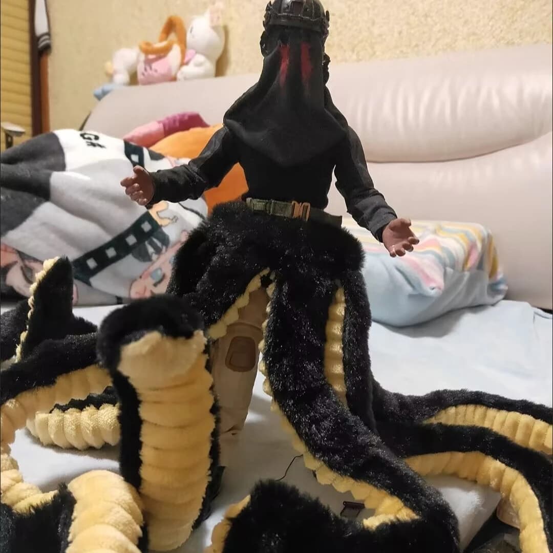 Simpatica bambola di cotone, costume da bambola tentacolo con gamba di polpo, stile Cthulhu, compatibile in diverse misure di 10 cm, 20 cm e 30 cm