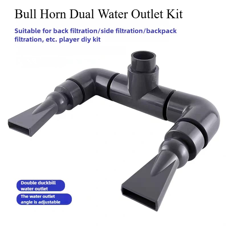 Do-it-yourself aquarium reservoir pump Duck water outlet Universal vacuum cleaner for double head aquarium Water pipe connectors for garden irrigation