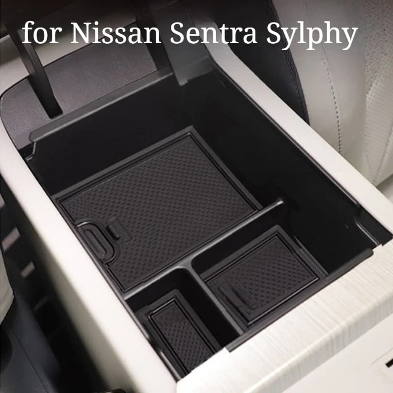 Vassoio Organizzatore per Console Centrale per Nissan Sentra Sylphy Classic, Inserto per Vano Portaoggetti del Bracciolo, Accessori Interni per Auto