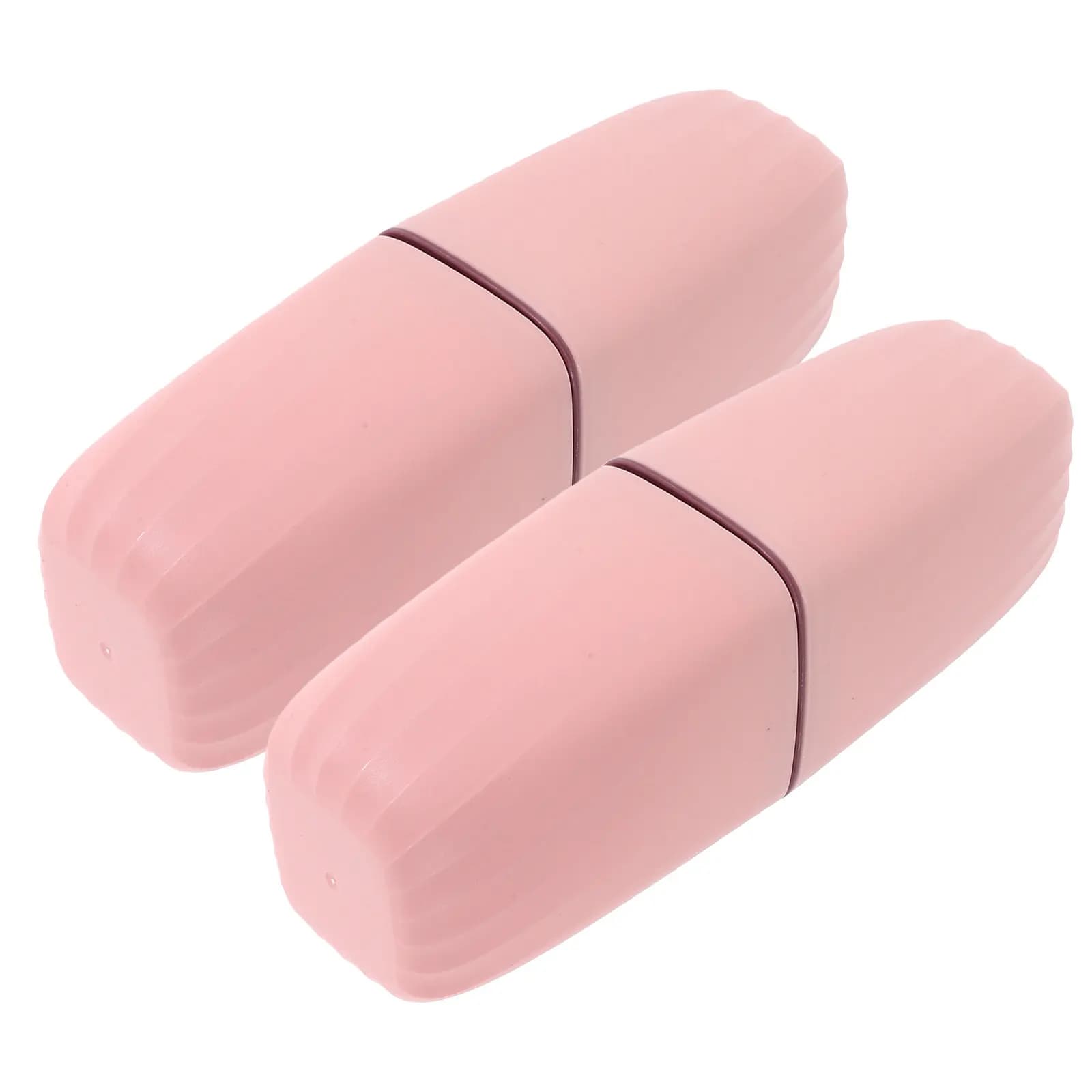 Set da Viaggio 2 Pezzi: Porta Spazzolino in Plastica e Contenitore Portatile per Dentifricio, Tazza Antigoccia per Spazzolino, Organizer Compatto da Viaggio