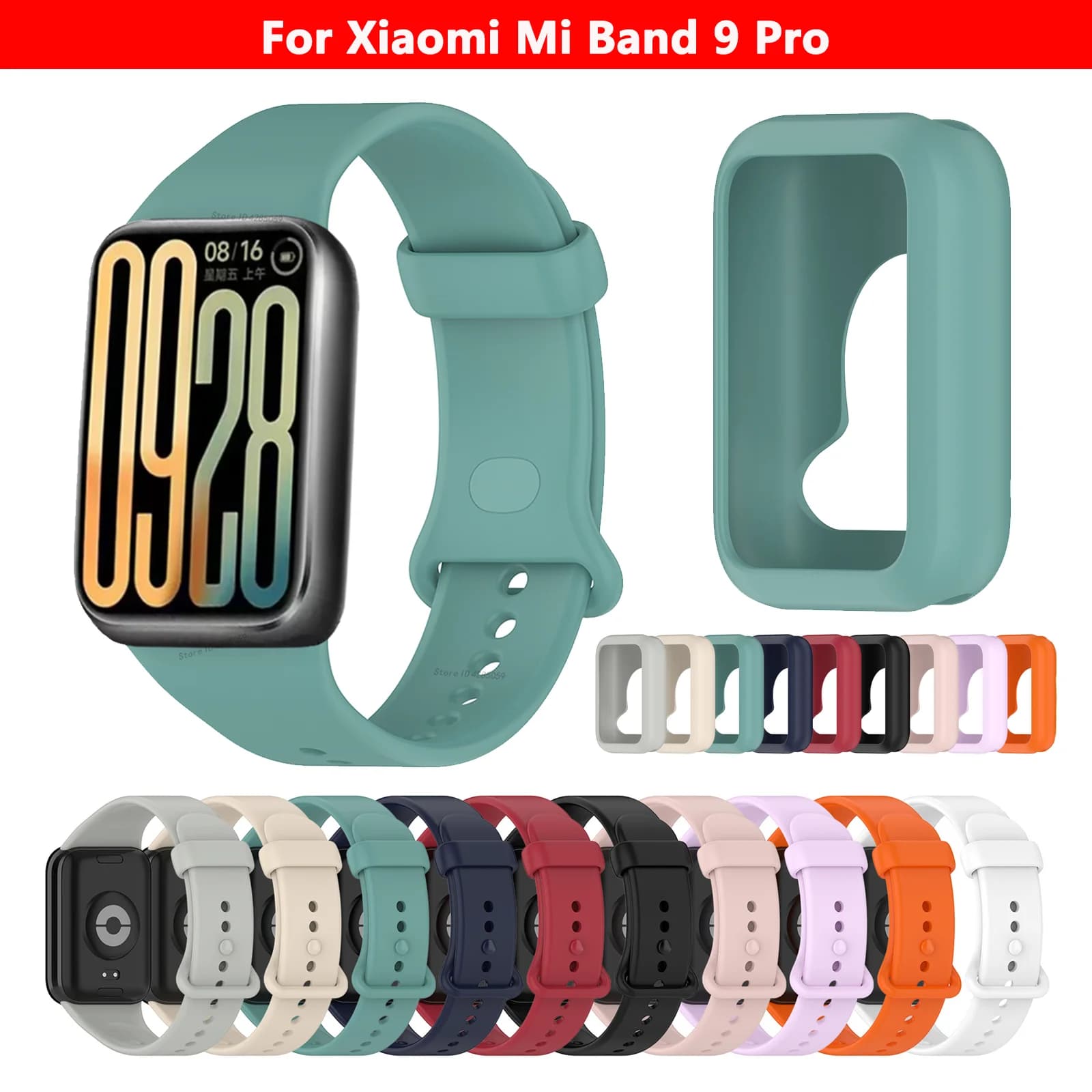 Original Silicone Strap for Xiaomi Smart Band 9 Pro Bracelet Sports Strap Accessories for Mi Band 9 Pro Strap