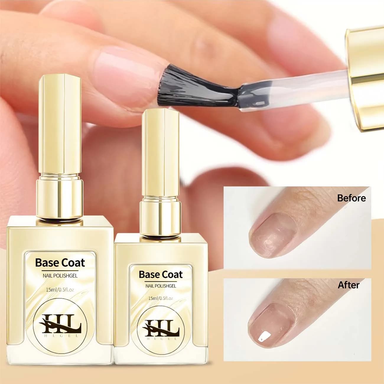 1pc 15ml Base Coat Gel per unghie Smalto per gel rinforzante Estensione Gel Base Coat in una bottiglia Soak Off UV LED Gel per unghie