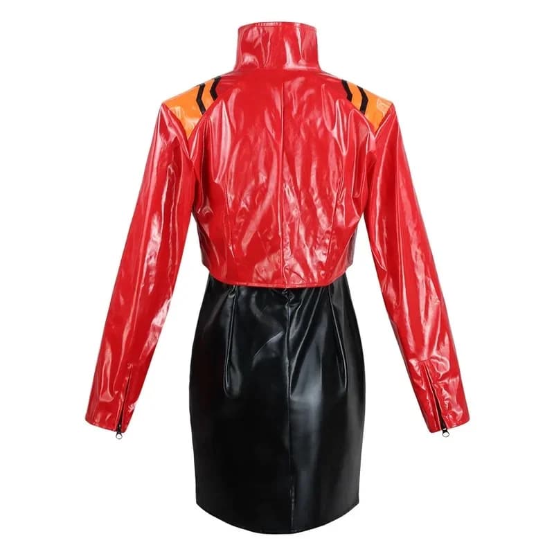 AnimeVibe 2026 New Cosplay Costume Halloween Katsuragi Full Set Red Jacket Dress Necklace Wig Anime Uniform Misato Out RoleGlow