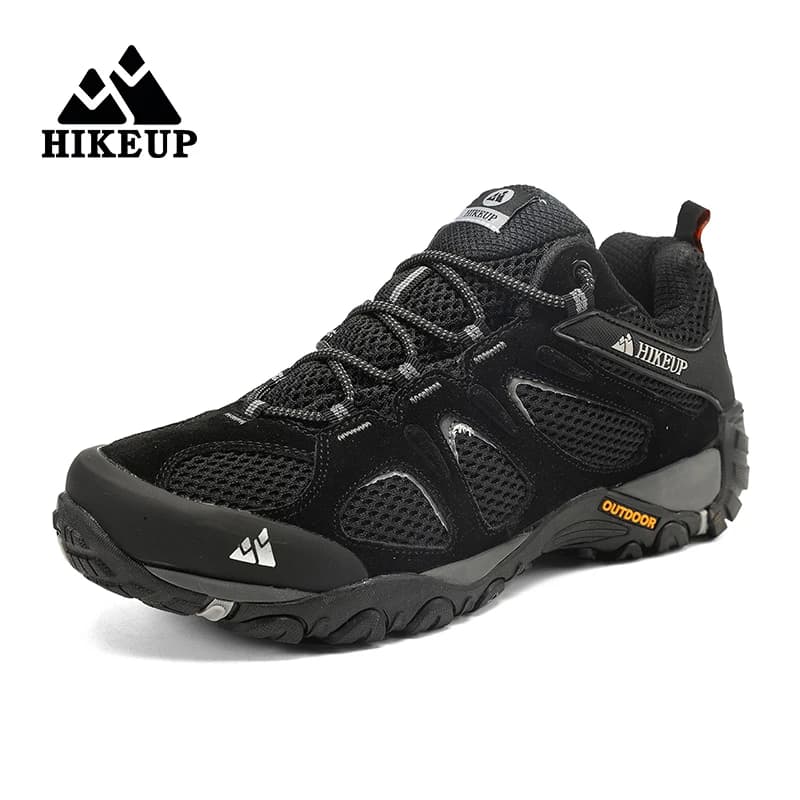 HIKEUP scarpe da Trekking in pelle di nuovo arrivo scarpe da uomo sportive all'aperto resistenti all'usura scarpe da ginnastica da caccia da Trekking da arrampicata da uomo stringate