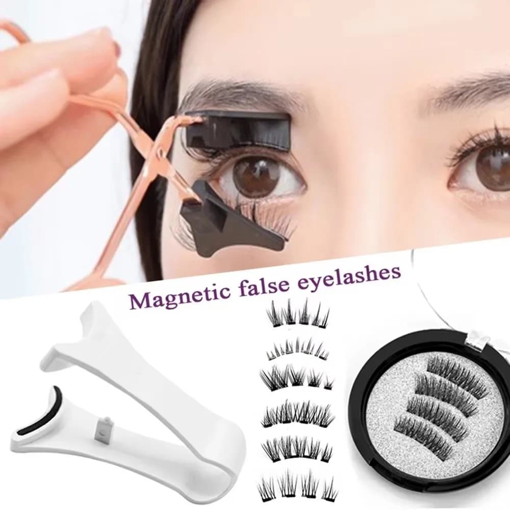 Ciglia Magnetiche 3D di Facile Applicazione, Effetto Naturale, Ciglia Finte Morbide Senza Colla, Accessori di Bellezza per Uso Quotidiano
