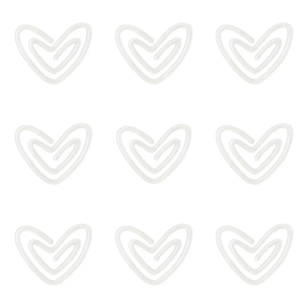 Set di 9 Clip per Carta in Acrilico per Sublimazione, Segnalibri Creativi di Grandi Dimensioni con Trasferimento a Caldo, Motivo Unico a Cuore per Fai-da-Te