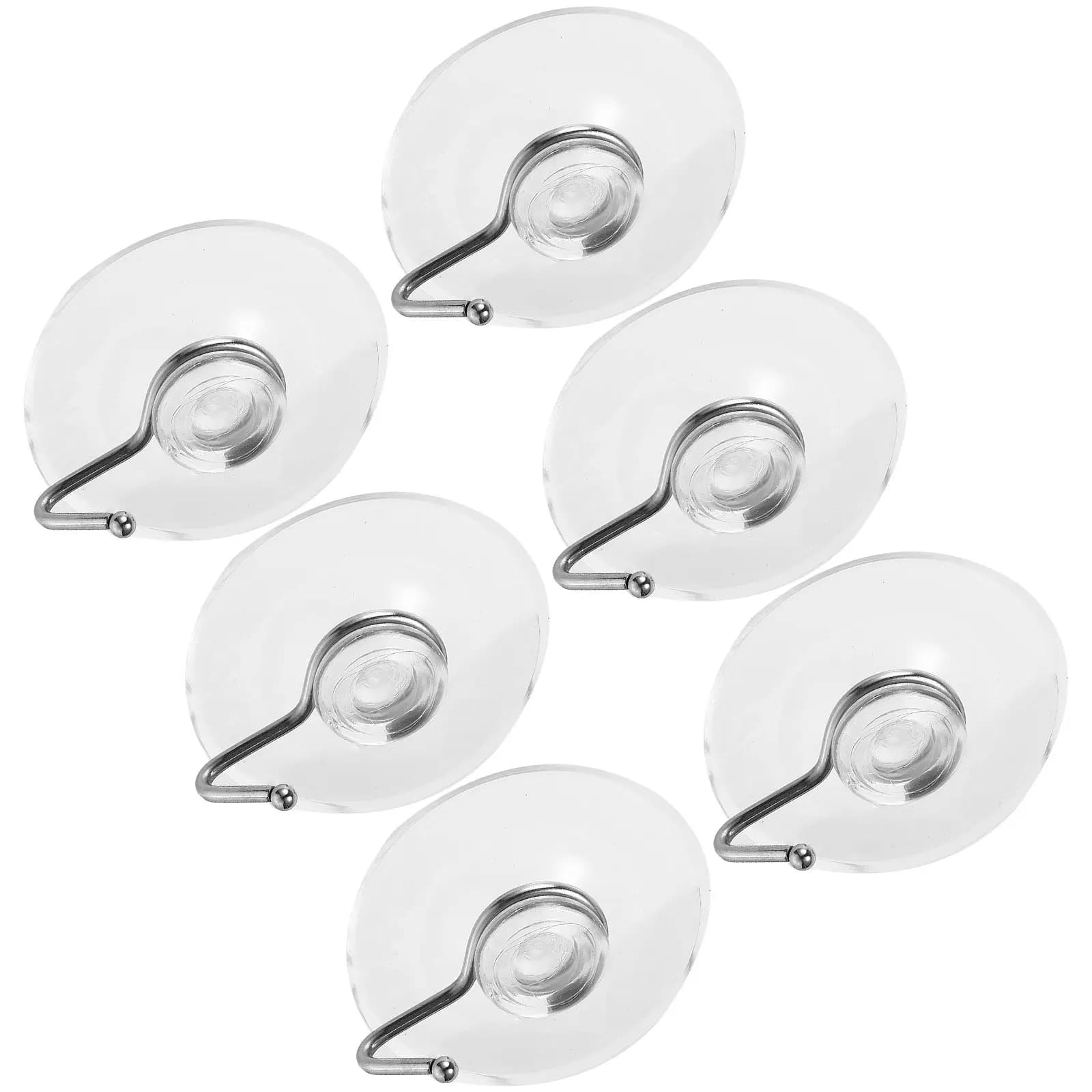 10 ganci a ventosa trasparenti riutilizzabili, resistenti e anti-graffio, per bagno, cucina, doccia, specchio, vetro, metallo, parete