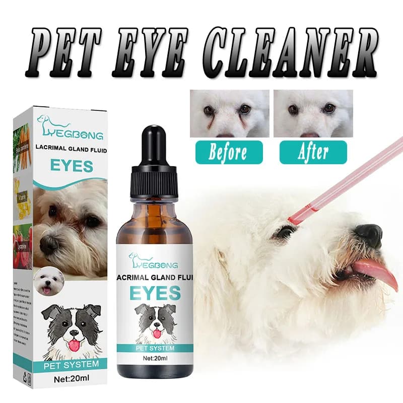 Smacchiatore a strappo per cani Lavaggio oculari per animali domestici Detergente per gengive per occhi Battericida Forniture per gattini Cura Detergente per sporco Occhi Elimina