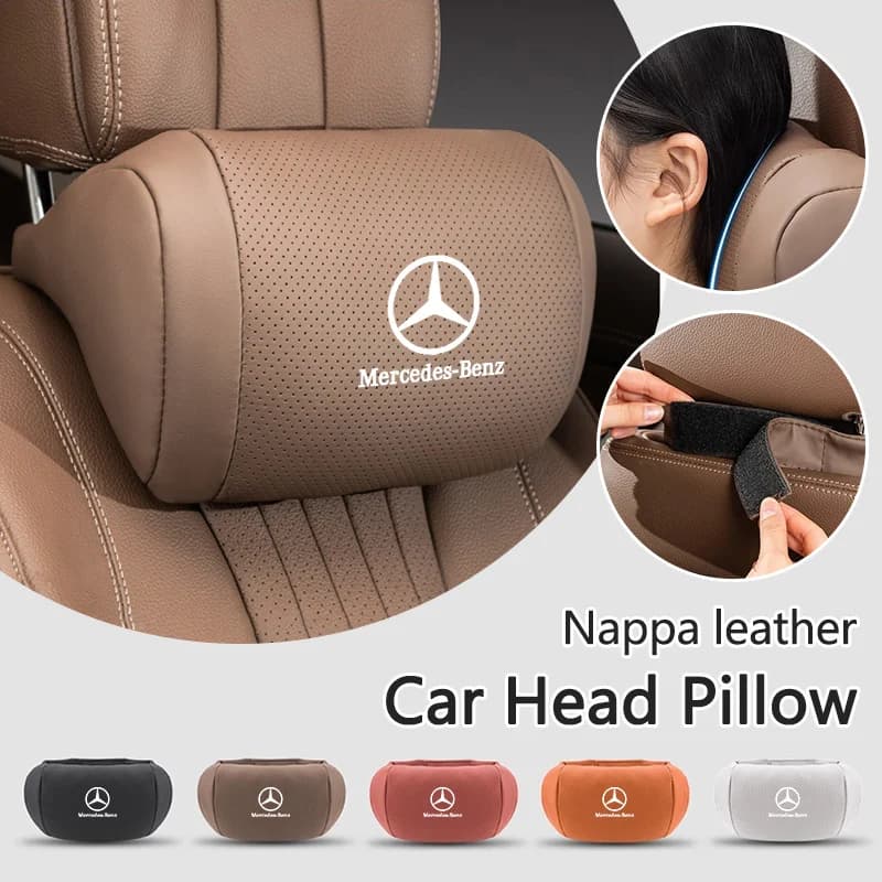 Car Seat Neck Pillow Cloud Cotton Breathable Headrest For Mercedes Benz A B C E S Class GLC GLA GLB GLE GLS W212 W213 W205 W206