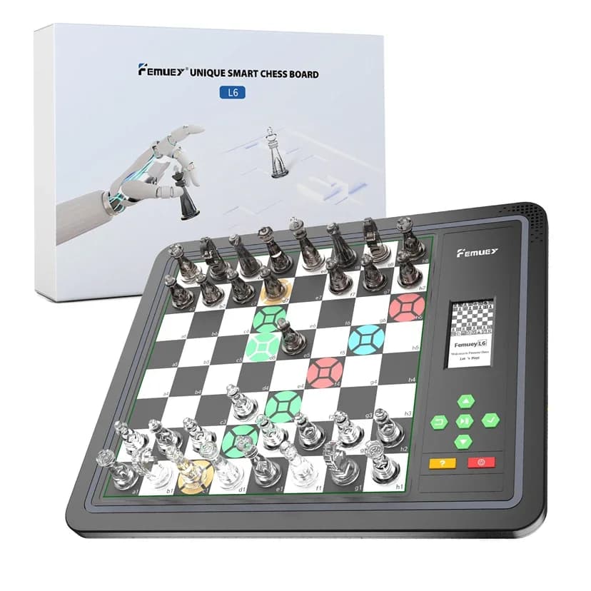 Gioco da tavolo per scacchi elettronici AI Pezzi degli scacchi in cristallo di lusso Sistema didattico intelligente Set di scacchi elettronici per regali per bambini principianti