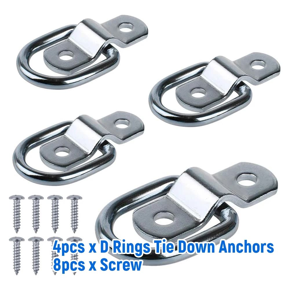 4Pcs 3/8 Rivet Clip Retaining Ring Trailer Anchor Rings 2400LBS Trailer Lorry Truck Marine Rope Fastener for Trailer Lorry Truck