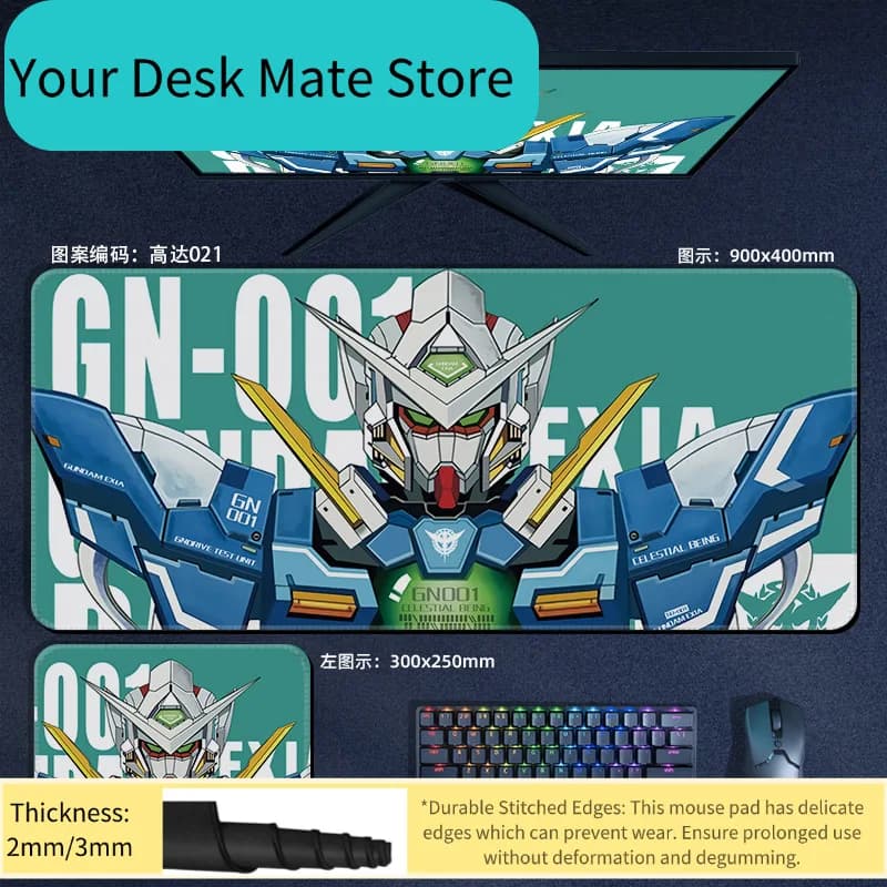 Tappetino per mouse Gundam Barbatos ASW-G-08 Anime, tappetino da scrivania antiscivolo per giocatori