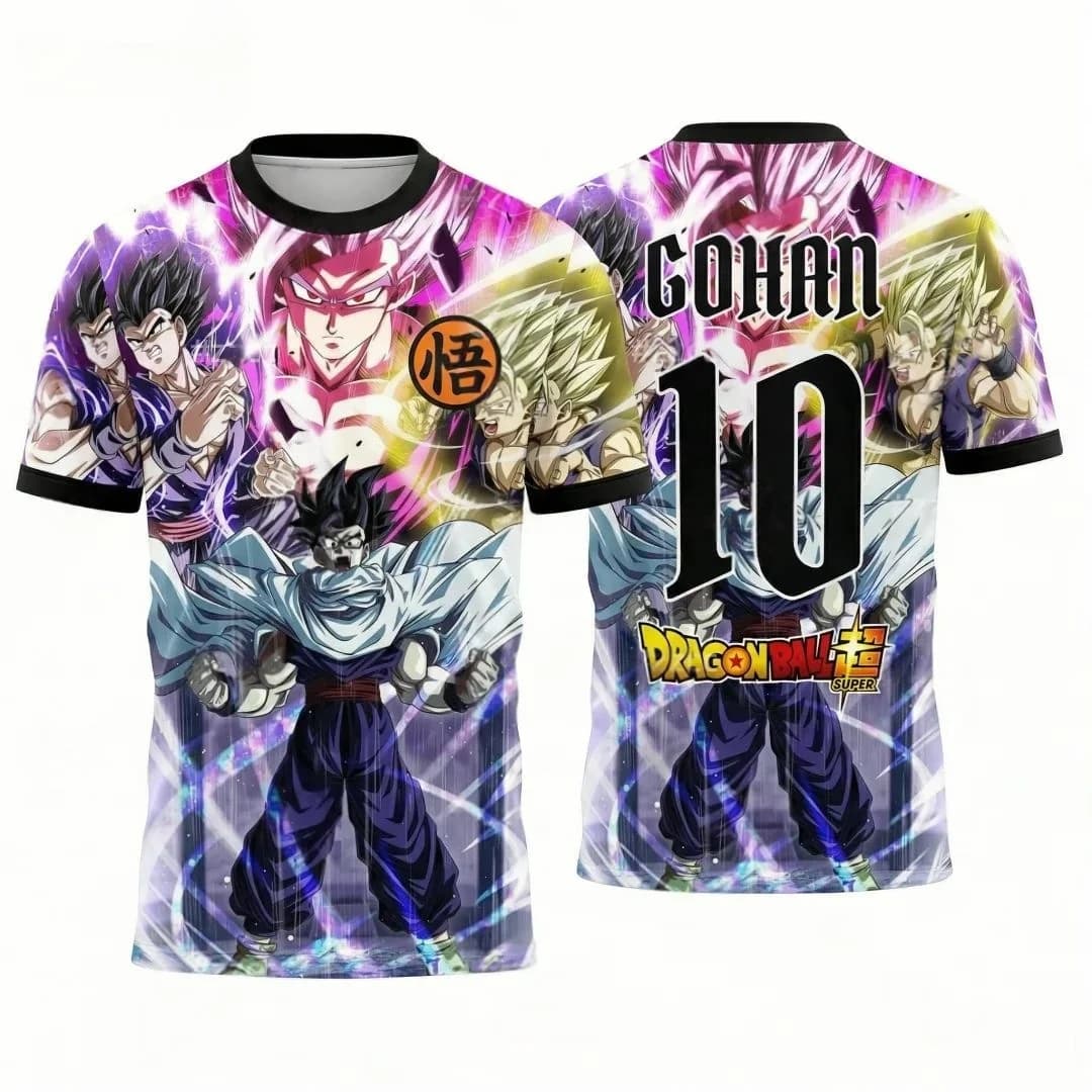 Maglietta Sportiva 2026 Dragon Ball Wukong con Stampa 3D Anime, Asciugatura Rapida, per Uomo e Bambino