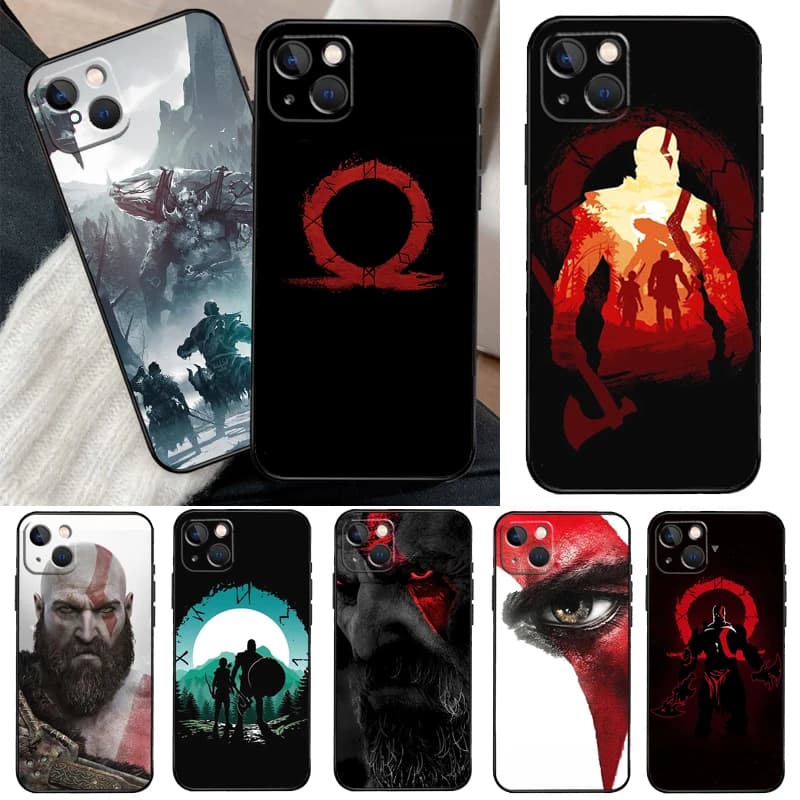 God of War Case For iPhone 16 15 14 Pro Max Plus 13 Pro Max 11 12 Mini Cover Coque