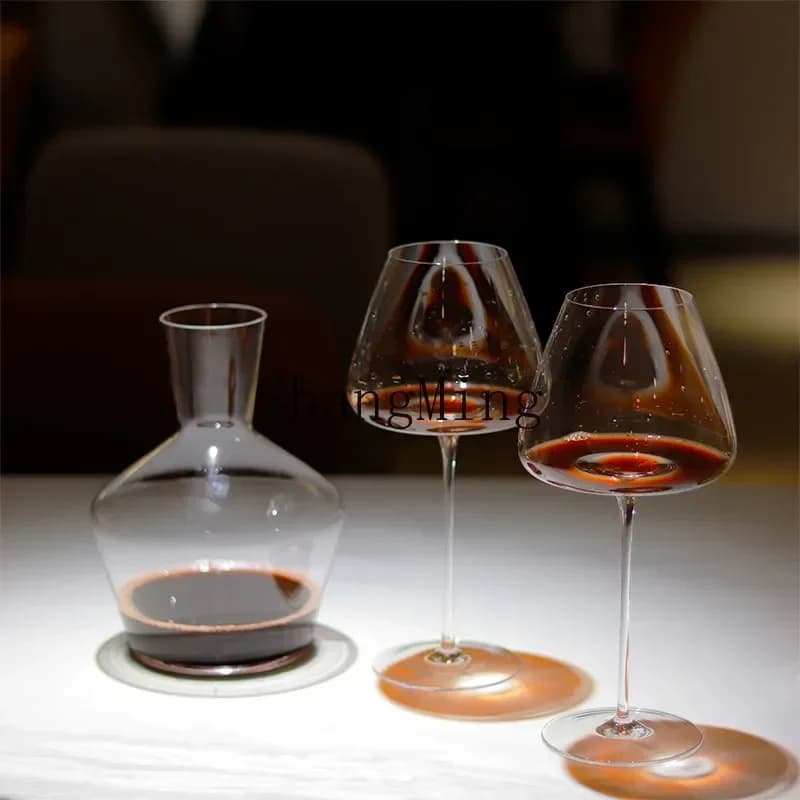 Decanter per vino in cristallo trasparente e leggero, senza piombo, caraffa per vino per uso domestico.