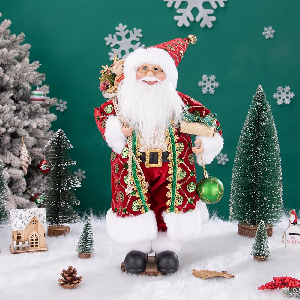 Bambola di Babbo Natale 45CM, Decorazioni Natalizie per Casa 2026, Ornamenti Natalizi, Regali di Natale, Capodanno Felice 2027
