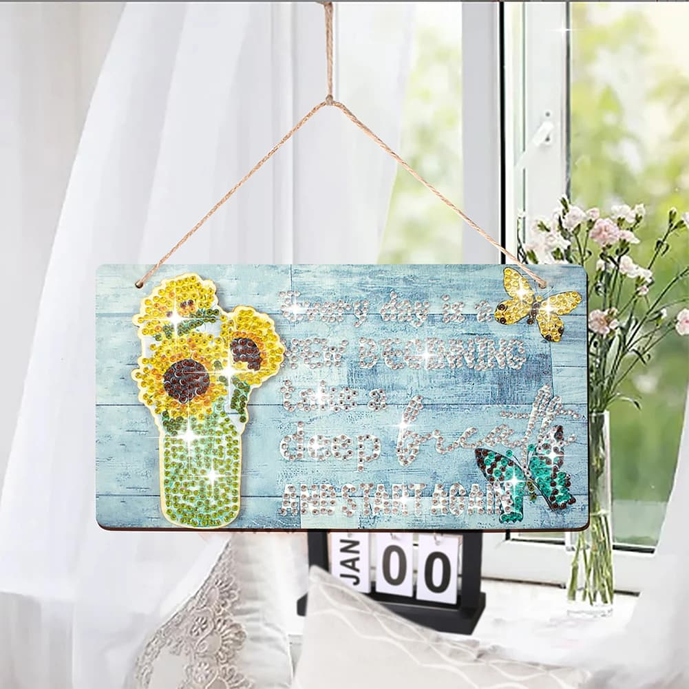 Bellissimo Kit di Pittura Diamantata con Pendente da Appendere per Decorazione d'Interni, Ottimo Regalo per Amanti dell'Arte e Artigiani Fai-da-Te