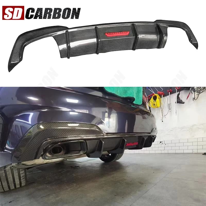 Diffusore Posteriore in Fibra di Carbonio Stile TA per BMW Serie 3 G20 G28 325 330li 2019-2022, Spoiler Paraurti Posteriore, Kit Carrozzeria
