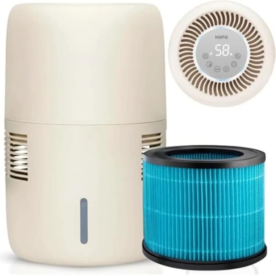 Umidificatori Evaporativi Intelligenti per Camera da Letto con Controllo App e Serbatoio da 3L, Senza Nebbia, Senza Polvere Bianca, Funzionamento Silenzioso per un Sonno Migliore