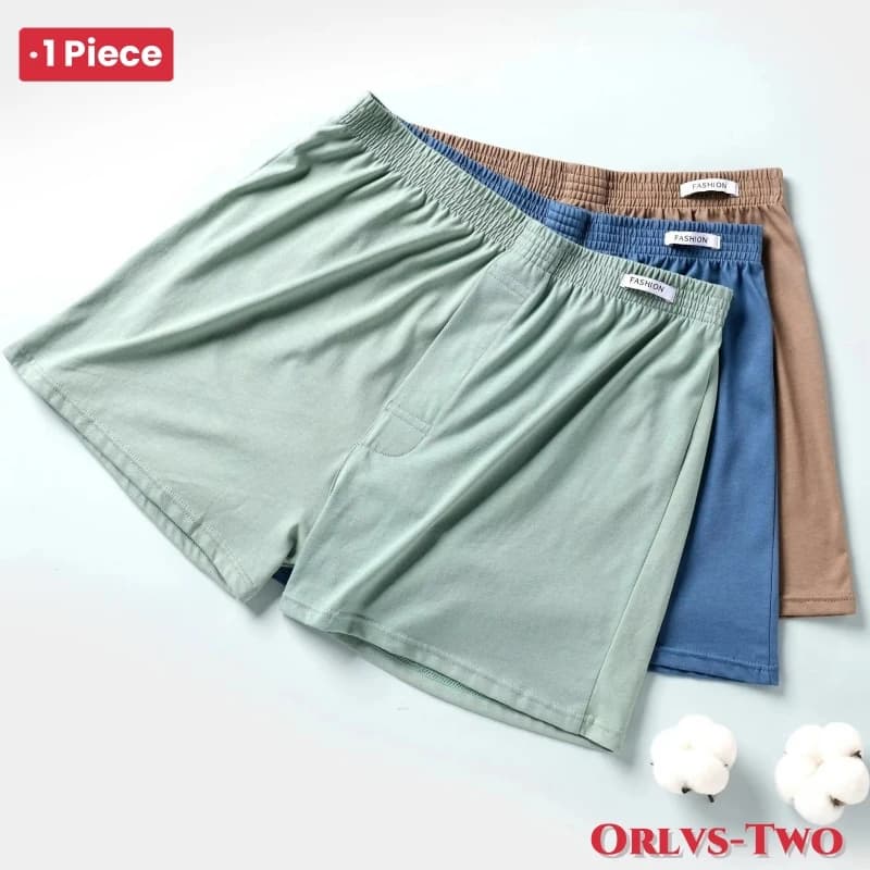 Medium waisted men's boxer briefs, solid underwear, home shorts, breathable flat boxers, absorption panties