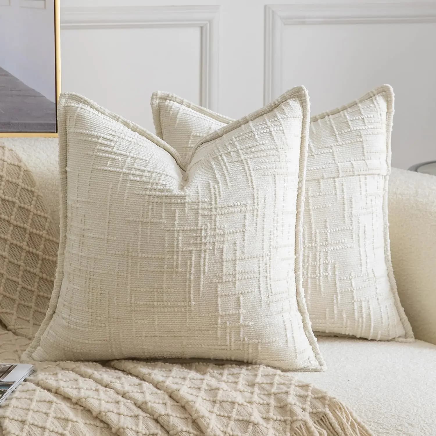 1 federa decorativa morbida dal design elegante, 45x45 cm, per divano, decorazione per la casa, beige, bianco, grigio, rosa, kaki