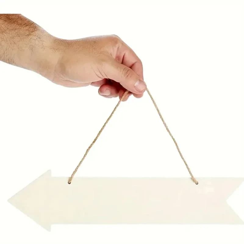 Set di 3/6 Targhette in Legno a Forma di Freccia Non Finite, Decorazione Direzionale da Parete, Kit Fai-da-Te per Decorazioni Casa e Feste