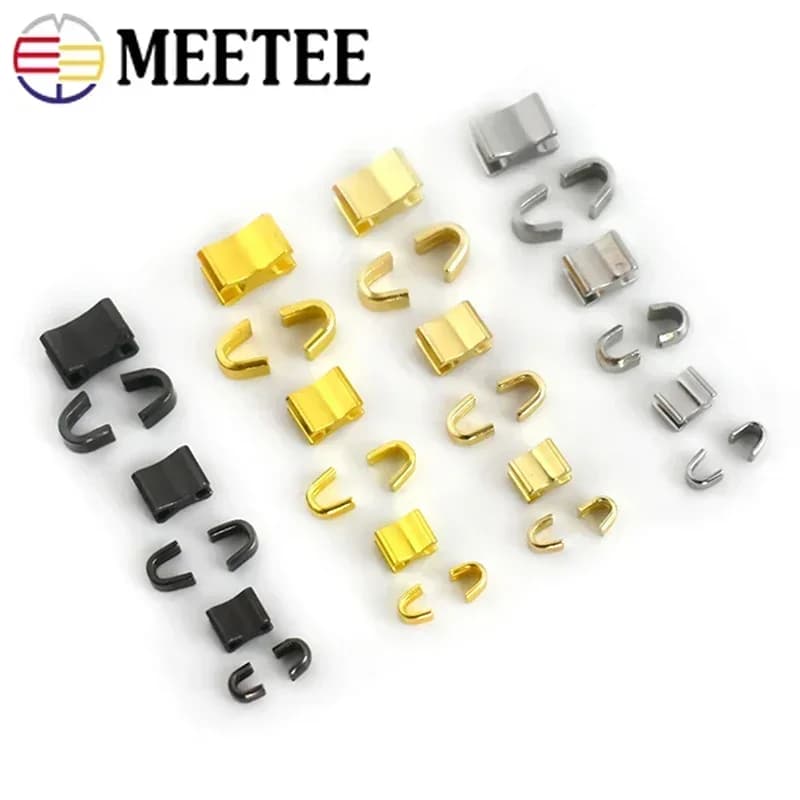 20/50set 3 #5 #8 #10 # tappo con cerniera in metallo a forma di U Top Stop Bottom Zip End Kit di riparazione con blocco antiscivolo accessorio Hardware per cucire