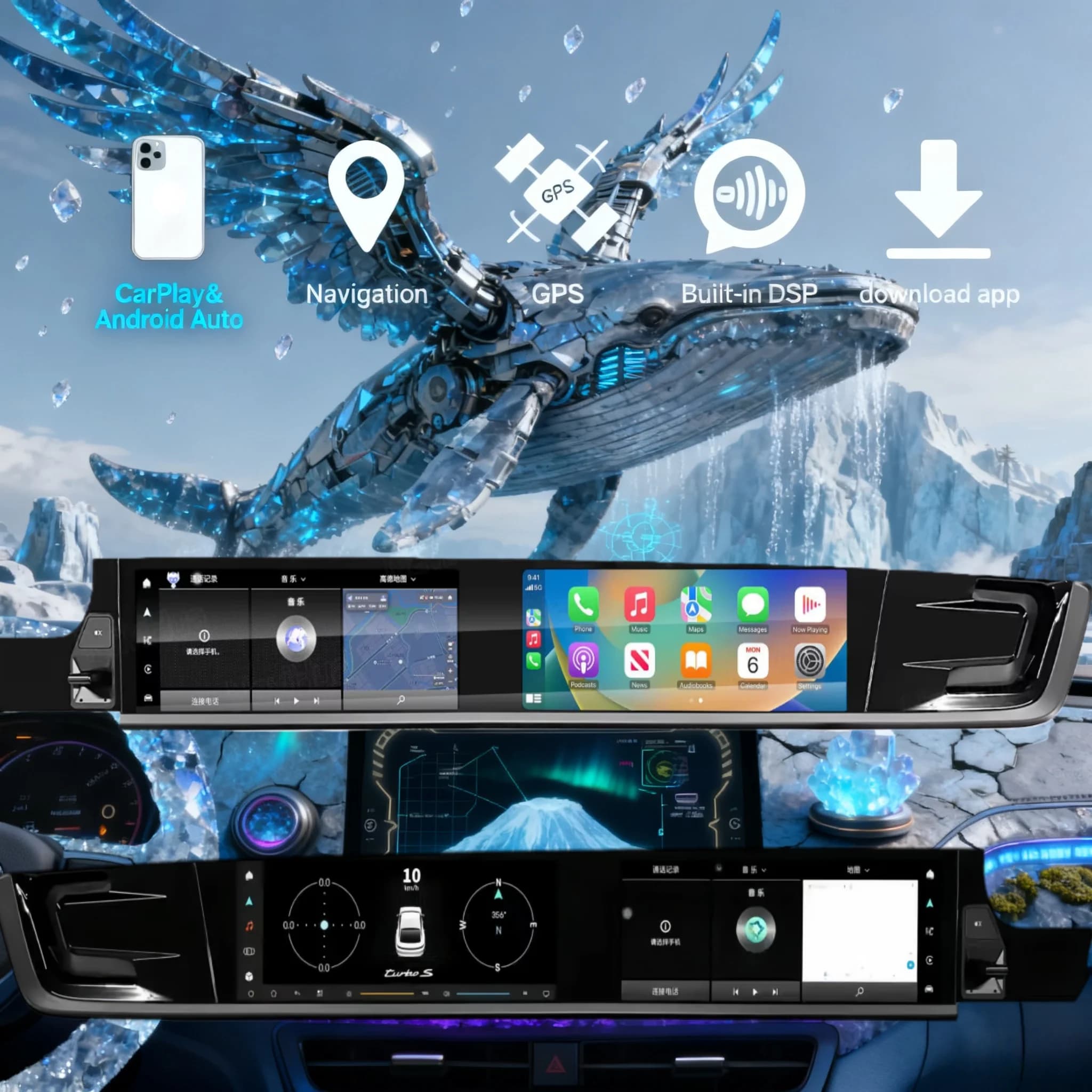 RHD LHD Android 14 CarPlay Auto Car Radio For Porsche Panamera 971 2017-2023 Dual 12.3" Multimedia Stereo Player GPS Head Unit