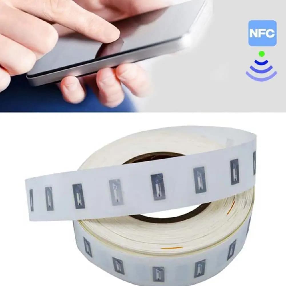 10 pz/lotto NFC Chip Ntag 213 Adesivo Intarsio Bagnato 13.56 MHz RFID Etichetta Tag 213 Anti-contraffazione Elettronico 21x11mm