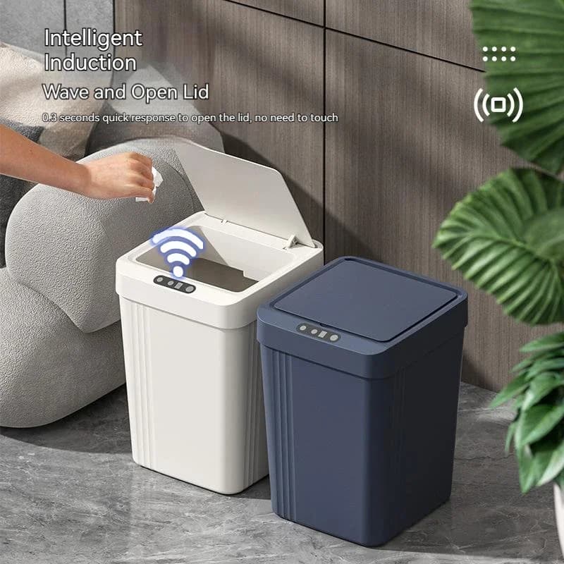 Sensore automatico Bidone della spazzatura Secchio della spazzatura intelligente WC Cucina Dumpster Cestino della spazzatura a induzione impermeabile per uso domestico Smart Home