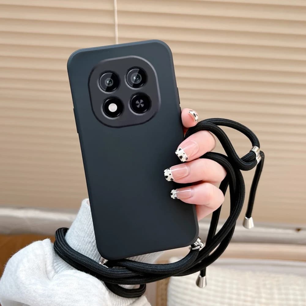 Crossbody Necklace Lanyard Cord Strap Phone Case For Xiaomi Redmi Note 15 Pro Note 15 Pro Plus 15 15C 4G 5G Silicone Soft Cover