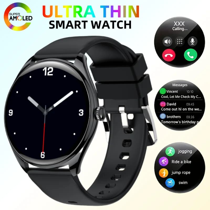 MT55 Smart Watch Schermo Amoled da 1,43 pollici Bt Chiamata IP68 Impermeabile Dafit per Uomo Donna Sport Ossigeno nel sangue reale 2026 Smartwatch