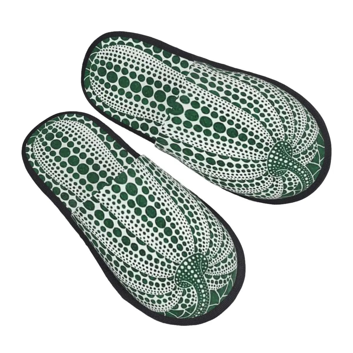 Yayoi Kusama Abstract Art Pumpkin Polka House for women Comfortable slippers from hotel in memory foam