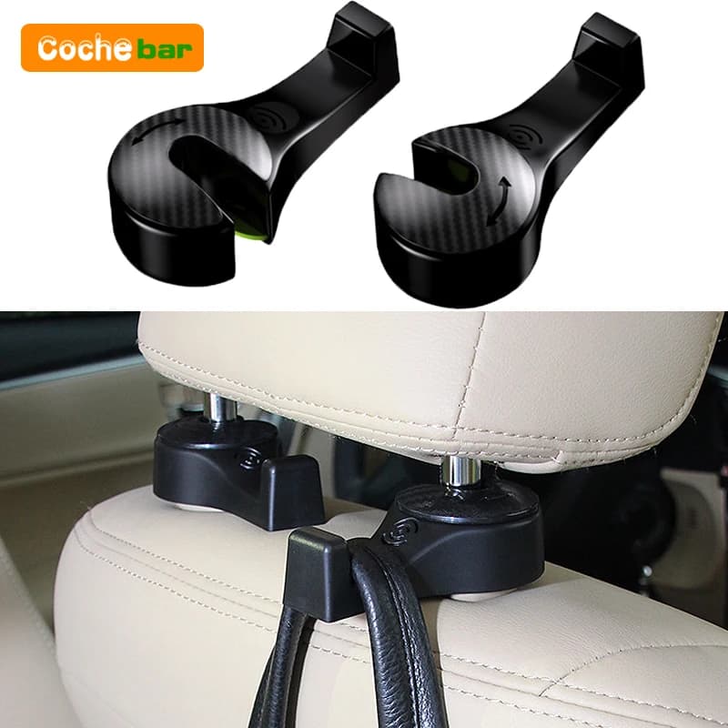Gancio per poggiatesta per sedile automatico universale da 2 pezzi, supporto nascosto per portaoggetti, supporto per organizer per sedile posteriore per veicolo, accessori per auto, ganci per appendere